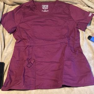 Burgundy scrubs